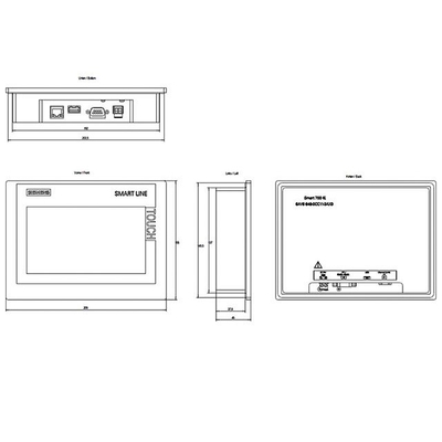 Επικεφαλής οθόνη αφής δικτύου Ethernet SIMATIC HMI Smart 700 IE V4 6AV6648-0DC11-3AX0 100% πρωτότυπη CN SIC