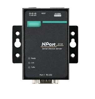 Βιομηχανική Αυτοματοποίηση NPORT 5110 Πύλη RS-232/422/485 Serial Port Device Networking Server Πρότυπο διεπαφής TCP/IP για το MOXA