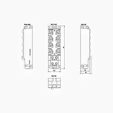 6ES7143-5AH00-0BA0 DIQ 16x24 V DC/0,5 A IP67 Siemens ET 200AL Μοντέλος σύνδεσης με 1