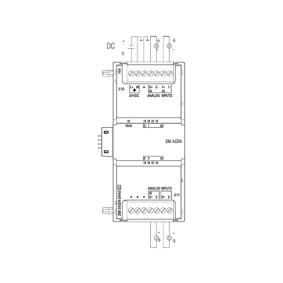 Siemens S7-200SMART PLC Module SM AI04 AI 4x12 bit 6ES72883AE040AA0 100% πρωτότυπο