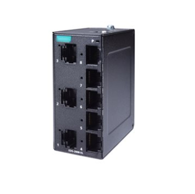 Εναλλακτικός διακόπτης Ethernet χωρίς διαχείριση 8 θύρων σειράς EDS-2008-EL για εξαρτήματα βιομηχανικών υπολογιστών