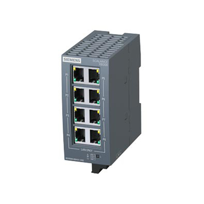 6GK5008-0BA10-1AB2 Siemens SCALANCE XB008 Μη διαχειριζόμενος βιομηχανικός διακόπτης Ethernet 100%