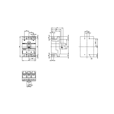 100% δοκιμασμένο Siemens 3VA1220-5EF32-0AA0 MCCB IEC FS250 200A 3P 55KA TM ATAM Μαχαίρι αποσύνδεσης