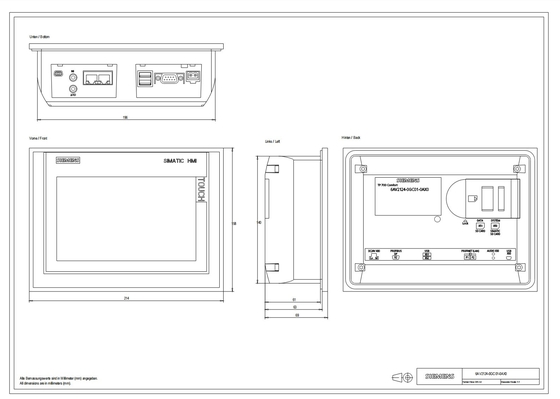 SIMATIC HMI TP700 Ελαφριά οθόνη αφής 6AV2124-0GC01-0AX0 100% πρωτότυπο για αυτοματοποίηση