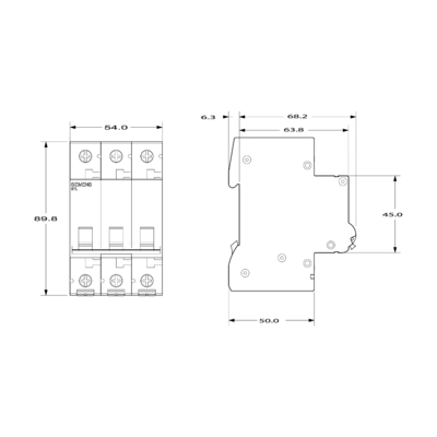 Διανομή χαμηλής τάσης Siemens 5TL1391-0 Διακόπτης κυκλωμάτων 100A 3 πόλων 100% πρωτότυπο