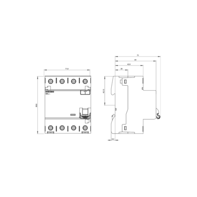 Siemens 5SV3646-6 Διασύνδεση επικοινωνίας με διακόπτη λειτουργικού ρεύματος