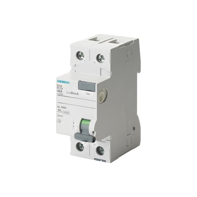 Siemens 5SV4614-0 2-πολικός διακόπτης κυκλώματος με εναλλασσόμενο ρεύμα 40A 300mA Un AC 230V