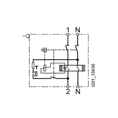 Siemens 5SV4614-0 2-πολικός διακόπτης κυκλώματος με εναλλασσόμενο ρεύμα 40A 300mA Un AC 230V