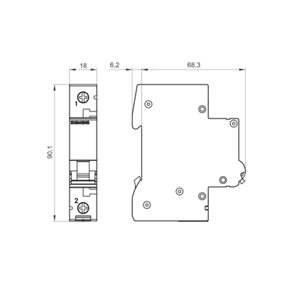 Μικροσκοπικός διακόπτης κυκλωμάτων Siemens 5SL4110-7CC 100% πρωτότυπο με αρχική συσκευασία