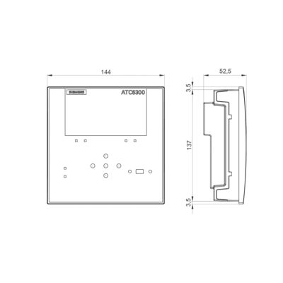 SENTRON 3KC LCD 144x144 mm ATC6300 Ευφυής ελεγκτής μετατροπής για MCCB ACB LBS