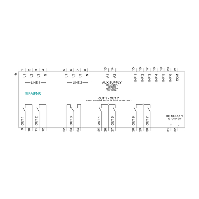 SENTRON 3KC LCD 144x144 mm ATC6300 Ευφυής ελεγκτής μετατροπής για MCCB ACB LBS