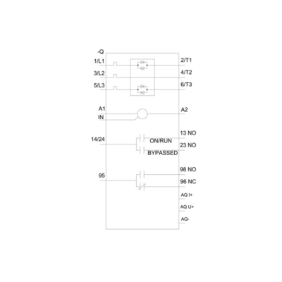 Siemens 3RW50556AB14 Soft Starter 200-480V 143A 110-250V Τερματικά βίδας AC Αναλογική έξοδος