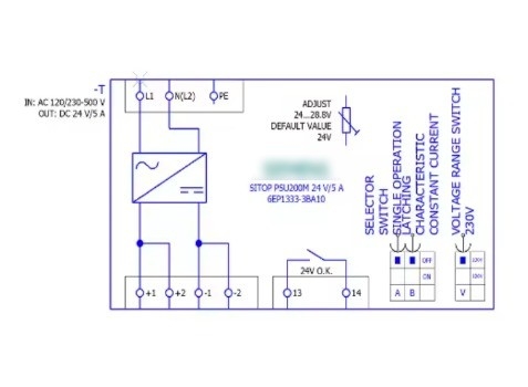 Μνήμη Άλλα SITOP PSU200M Ηλεκτρική τροφοδοσία μονό- και δι-φάσης DC 24V/5A 6EP1333-3BA10
