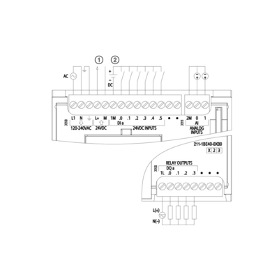 6ES7211-1BE40-0XB0 SIMATIC S7-1200 CPU 1211C Σύνθετη CPU με αναμεταδότη 2A και ισχύ AC/DC