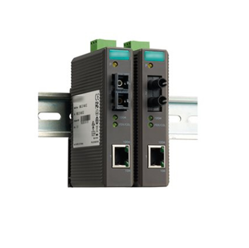MOXA IMC-21-M-ST Εισαγωγικό επίπεδο Βιομηχανικό 10 100BaseT X σε 100BaseFX Φωτομετατροπέας
