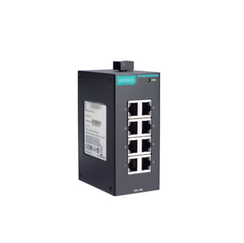 EDS-108 8 θύρες μη διαχειριζόμενος διακόπτης Ethernet για τοποθέτηση οδηγού βιομηχανικής αυτοματοποίησης MOXA
