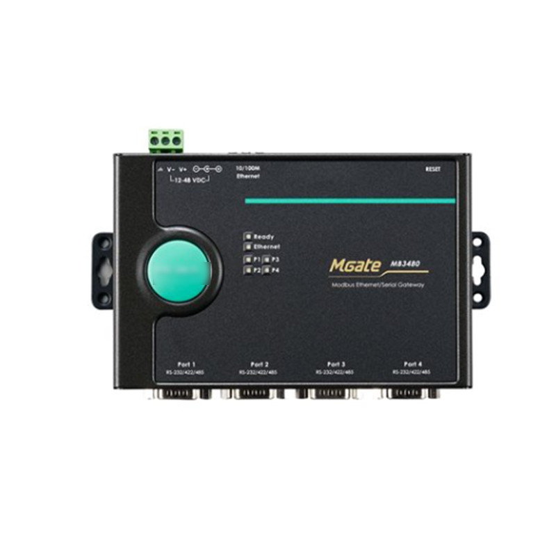 1 2 και 4 θύρες Standard Serial Port στην Ethernet Modbus Gateway MGATE MB3180 για MOXA