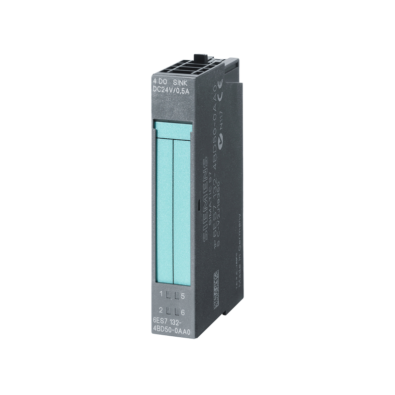 Siemens ET 200S 4DQ 24 V DC/0,5 A HF 4 DO Υψηλό χαρακτηριστικό 24 V DC/0,5 A 6ES71324BD000AB0