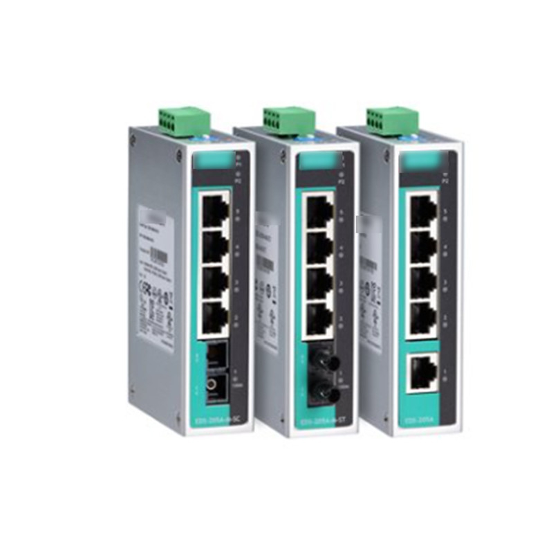 MOXA EDS-205A 5-Port μη διαχειριζόμενος διακόπτης Ethernet για ναυτιλιακή βιομηχανική αυτοματοποίηση