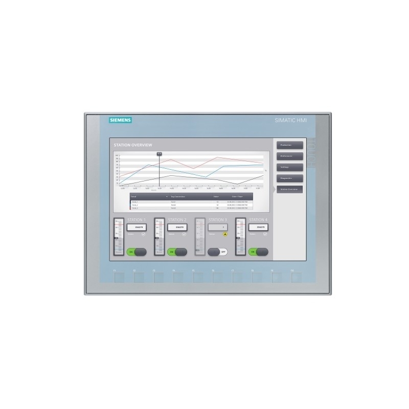 SIMATIC HMI KTP1200 Βασικό Πίνακα Κλειδί / λειτουργία αφής 12 &quot;TFT οθόνη 100% πρωτότυπο